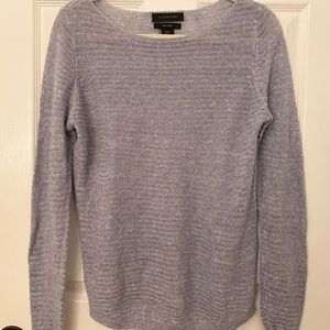 Tahari Blue Linen Top size medium